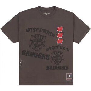 TRAVIS SCOTT CACTUS JACK x MITCHELL & NESS x WISCONSIN BADGERS TEE SZ L